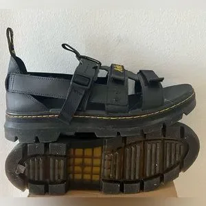 Martens Shoes Dr Martens Pearson Element Sandals Black Uk